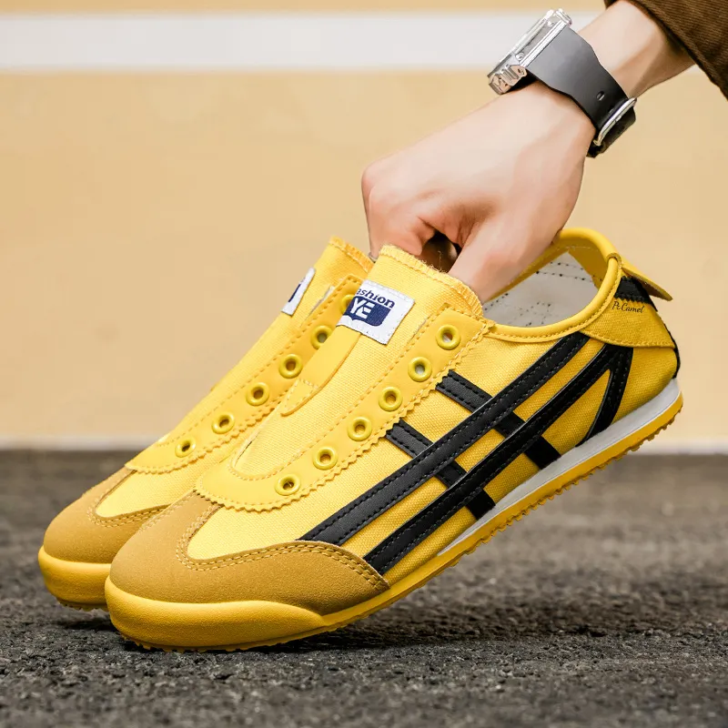 PROTECTCAMEL Slip Resistant, Abrasion Resistant, Lightweight Low Top Casual Shoes Unisex Yellow-2
