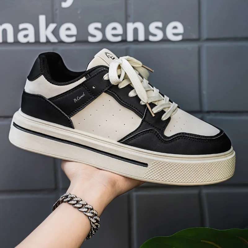 PROTECTCAMEL Slip Resistant Lightweight Height Increasing Low Top Skateboard Shoes Men's-8