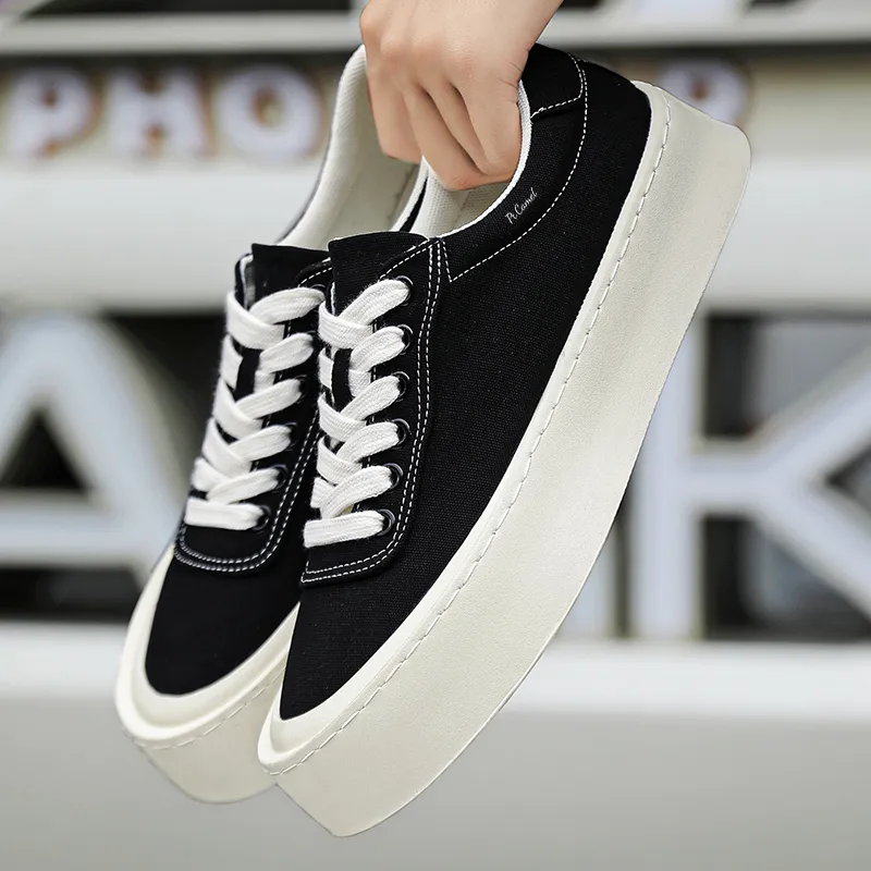 PROTECTCAMEL Anti Slip Wear Resistant Low Top Canvas Shoes Men's-2