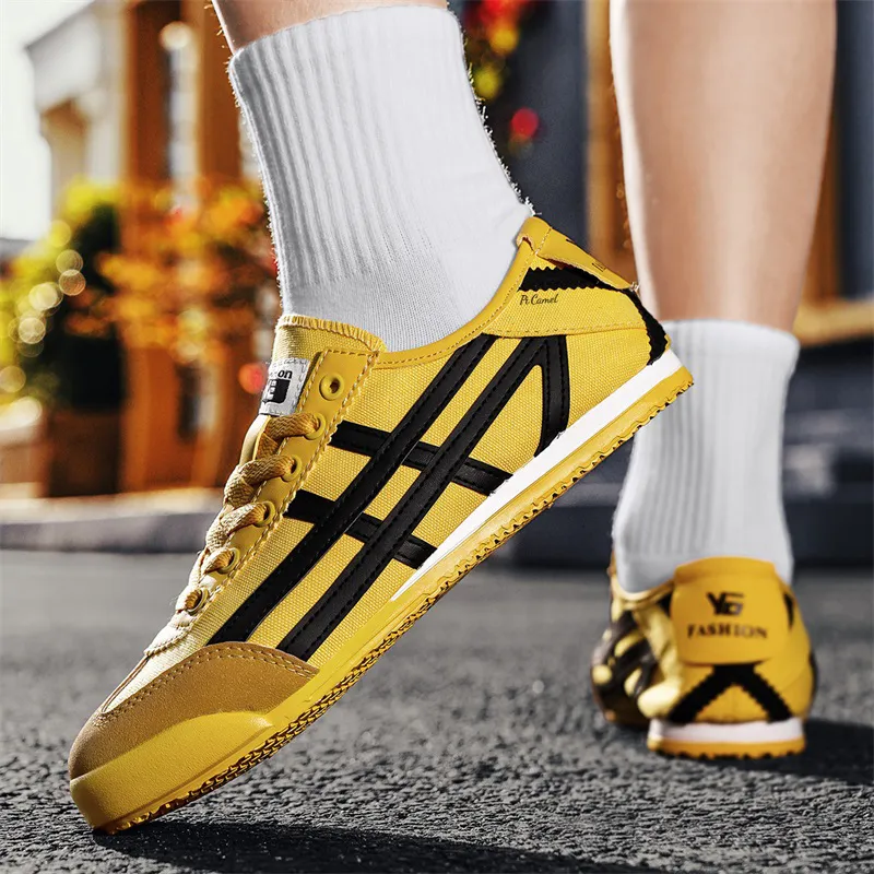 PROTECTCAMEL Slip Resistant, Abrasion Resistant, Lightweight Low Top Casual Shoes Unisex Yellow-4