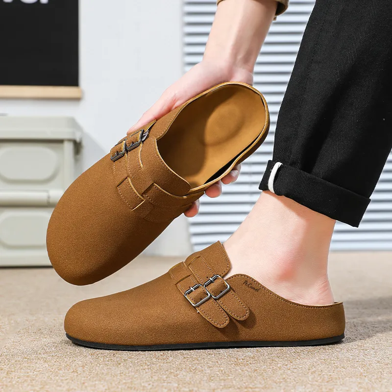 PROTECTCAMEL Rubber Sole Abrasion Resistant Slip Resistant Closed Toe Slippers Men's-13