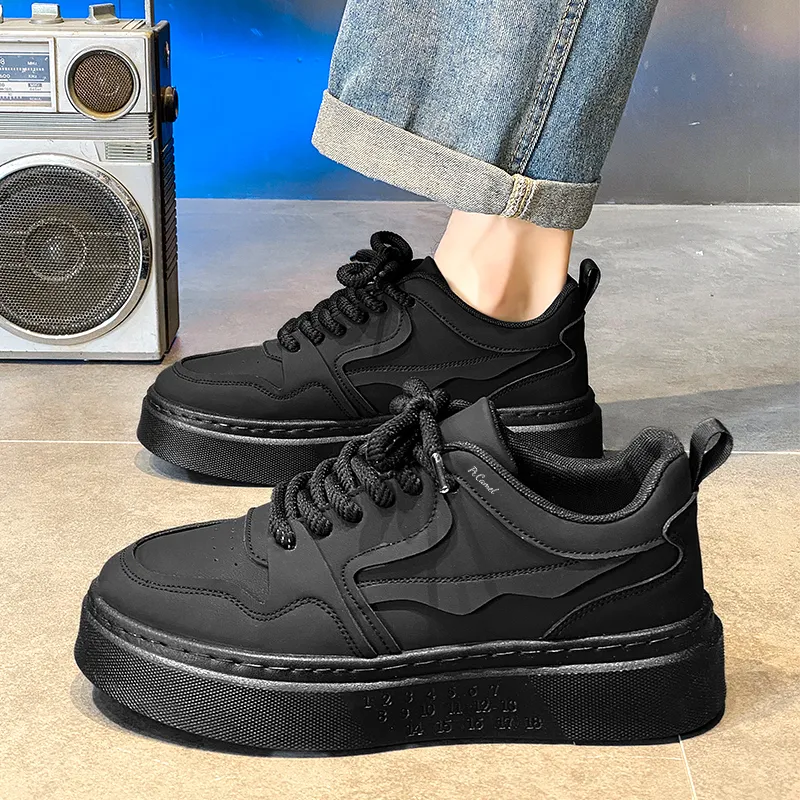 PROTECTCAMEL Abrasion Resistant Lightweight Height Increasing Low Top Skateboard Shoes Men's-3
