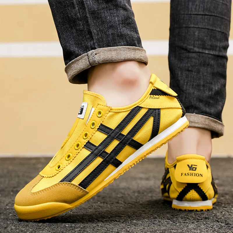 PROTECTCAMEL Slip Resistant, Abrasion Resistant, Lightweight Low Top Casual Shoes Unisex Yellow-4