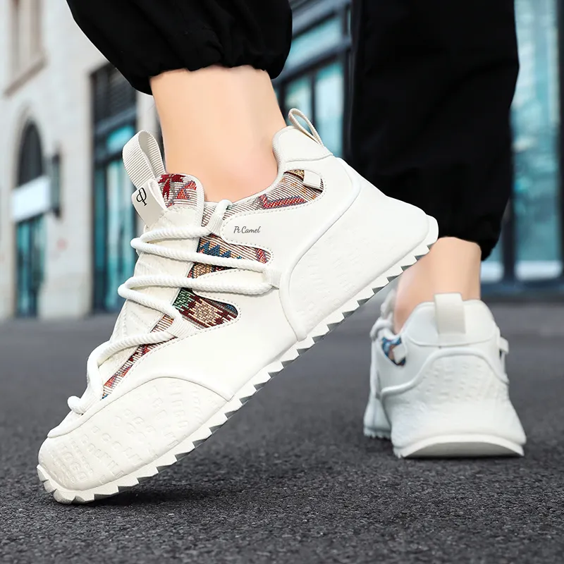 PROTECTCAMEL Abrasion Resistant Lightweight Height Increasing Low Top Chunky Sneakers Men's-19