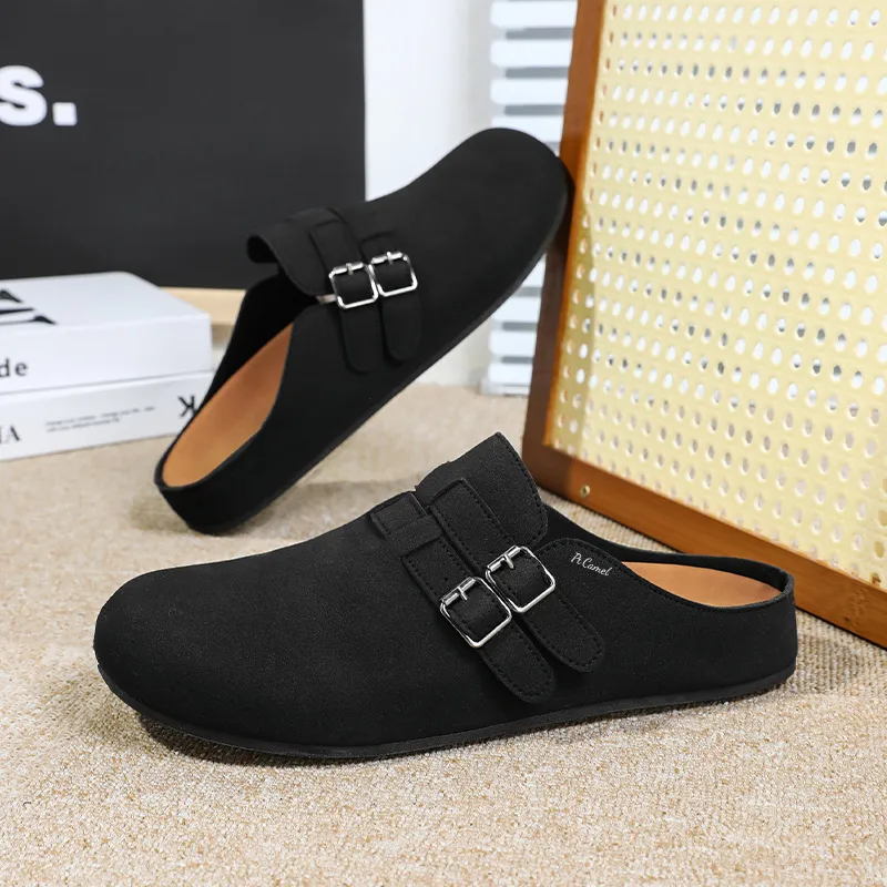 PROTECTCAMEL Rubber Sole Abrasion Resistant Slip Resistant Closed Toe Slippers Men's-2