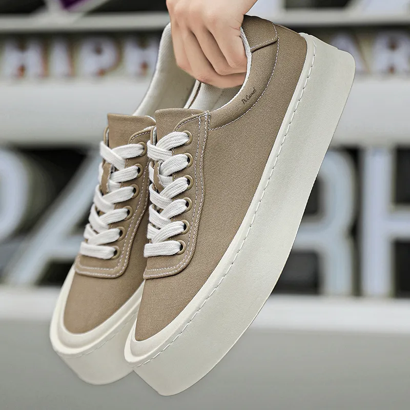 PROTECTCAMEL Anti Slip Wear Resistant Low Top Canvas Shoes Men's-7