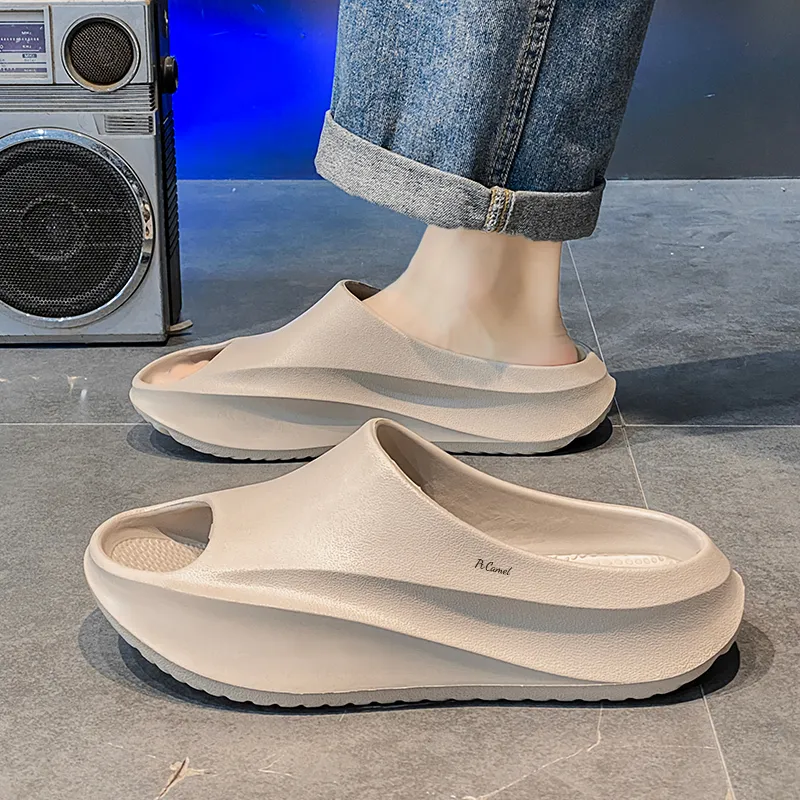 PROTECTCAMEL Rubber Sole Slip Resistant Abrasion Resistant Slide Slippers Men's-8