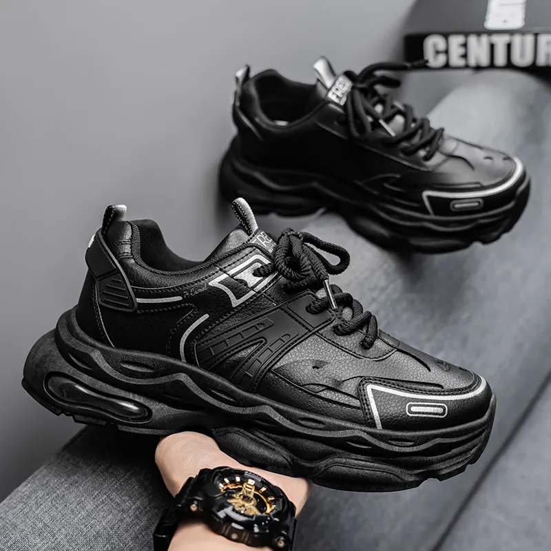 PROTECTCAMEL Slip Resistant, Abrasion Resistant, Lightweight Low Top Chunky Sneakers Men's-2