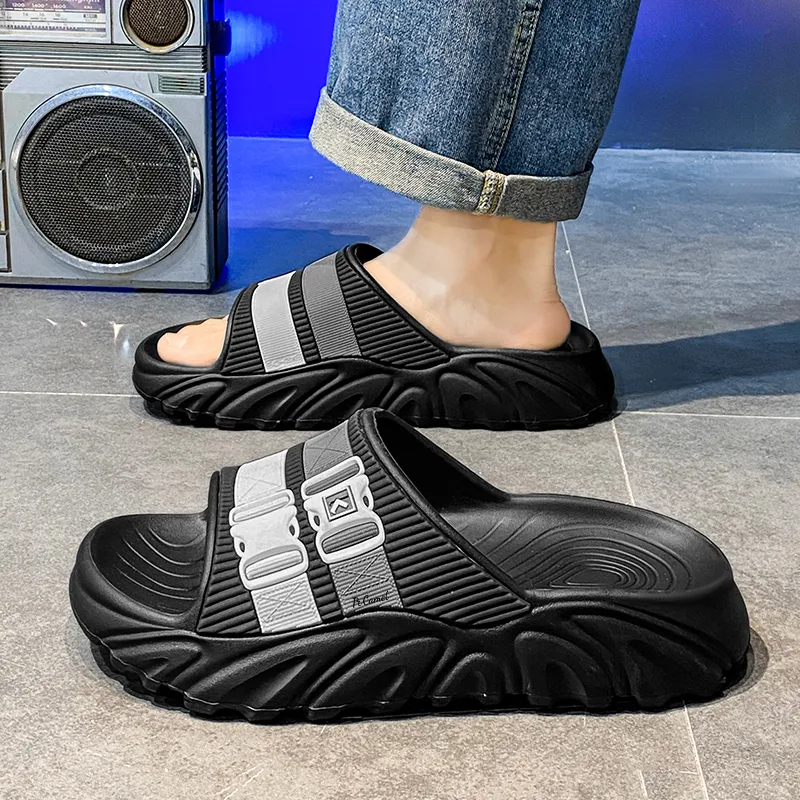 PROTECTCAMEL Slip Resistant Abrasion Resistant Odor Resistant Slide Slippers Men's-3