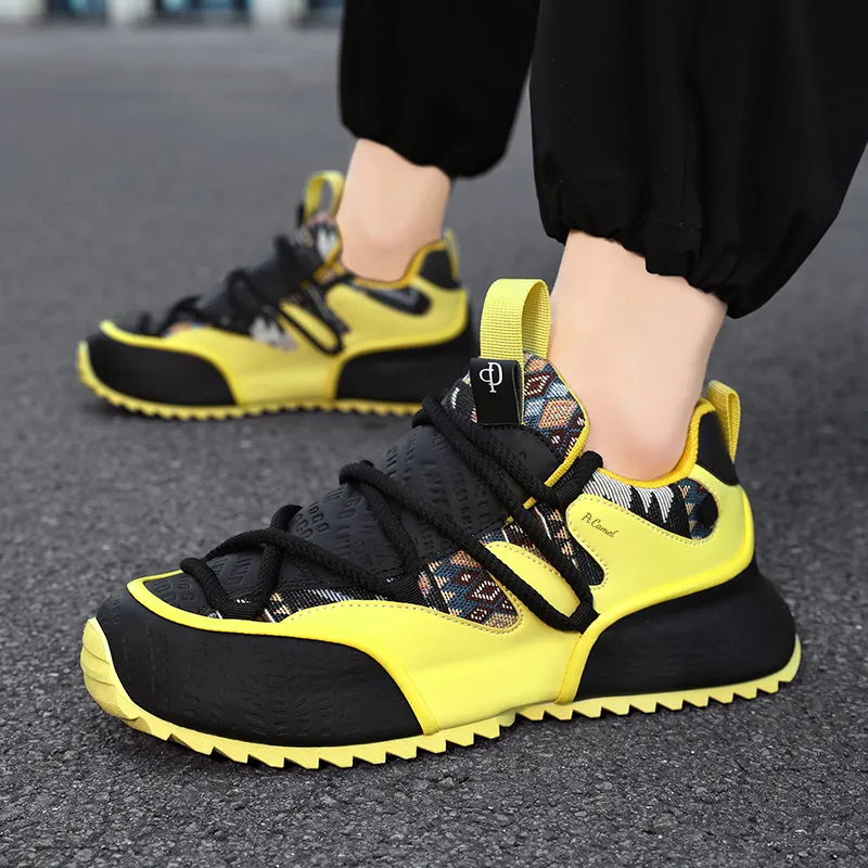 PROTECTCAMEL Abrasion Resistant Lightweight Height Increasing Low Top Chunky Sneakers Men's-13