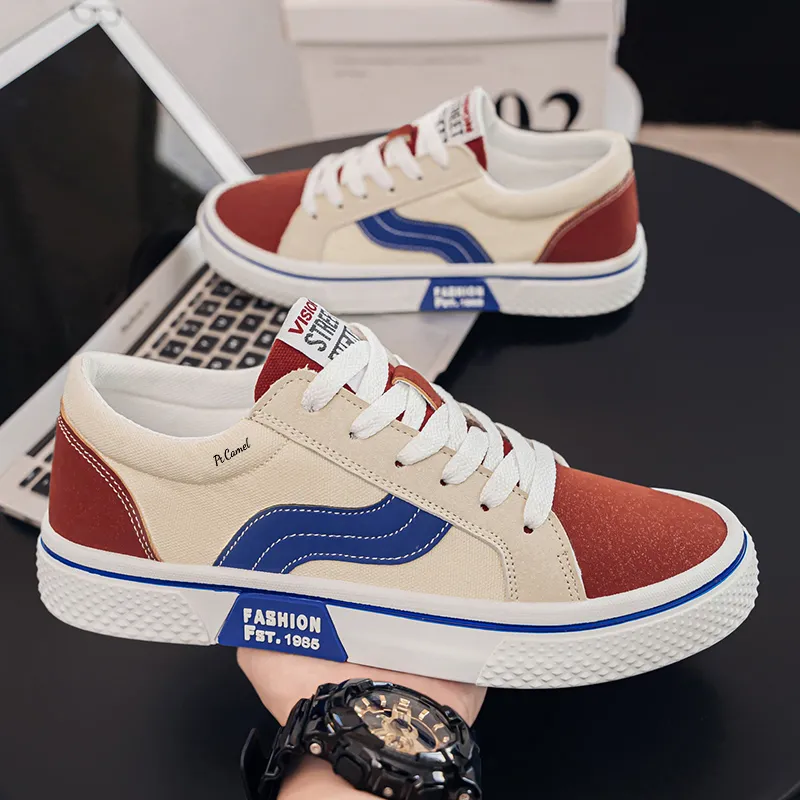 PROTECTCAMEL Slip Resistant, Abrasion Resistant, Breathable Low Top Canvas Shoes Men's-4