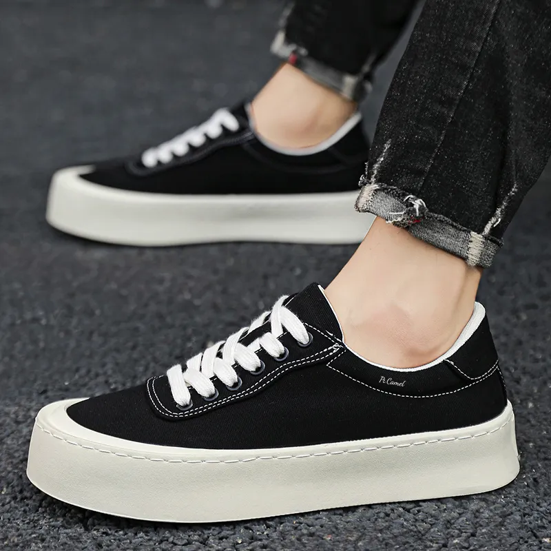 PROTECTCAMEL Anti Slip Wear Resistant Low Top Canvas Shoes Men's-3