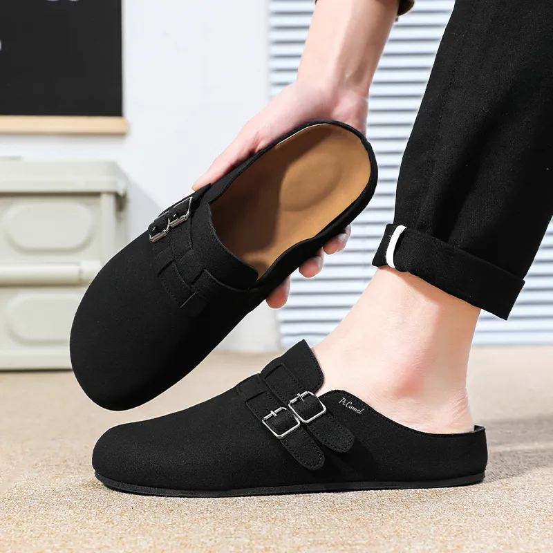 PROTECTCAMEL Rubber Sole Abrasion Resistant Slip Resistant Closed Toe Slippers Men's-3