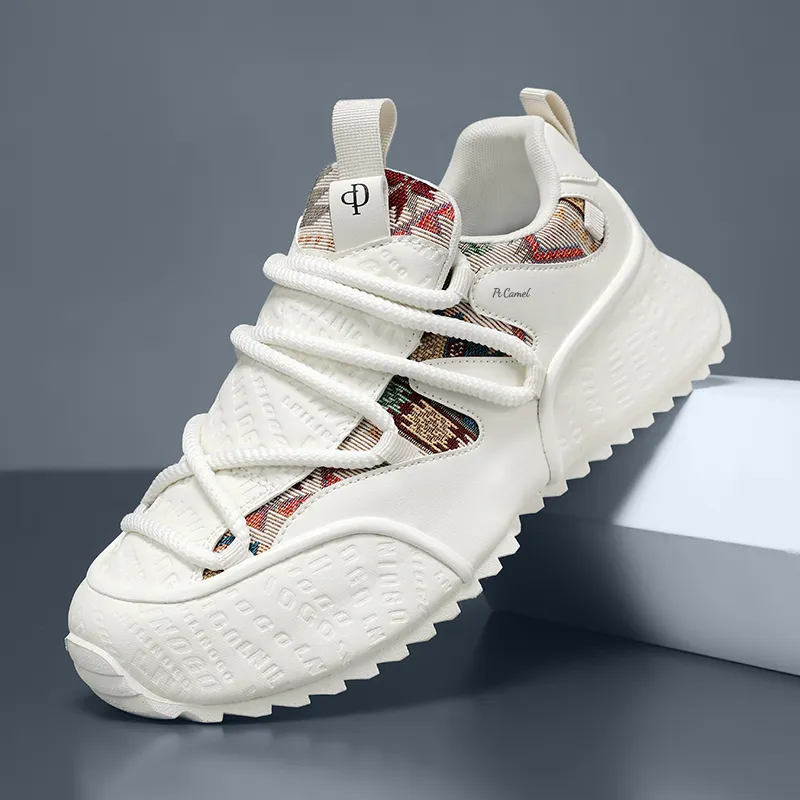 PROTECTCAMEL Abrasion Resistant Lightweight Height Increasing Low Top Chunky Sneakers Men's-17