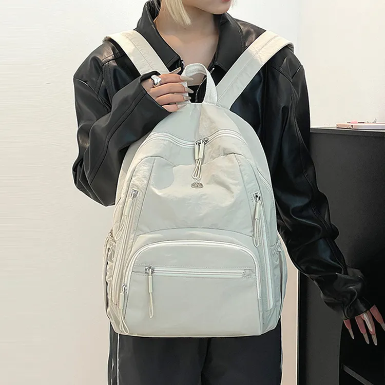 YOUR NAME Nylon Fabric Backpack Unisex Multicolor-9