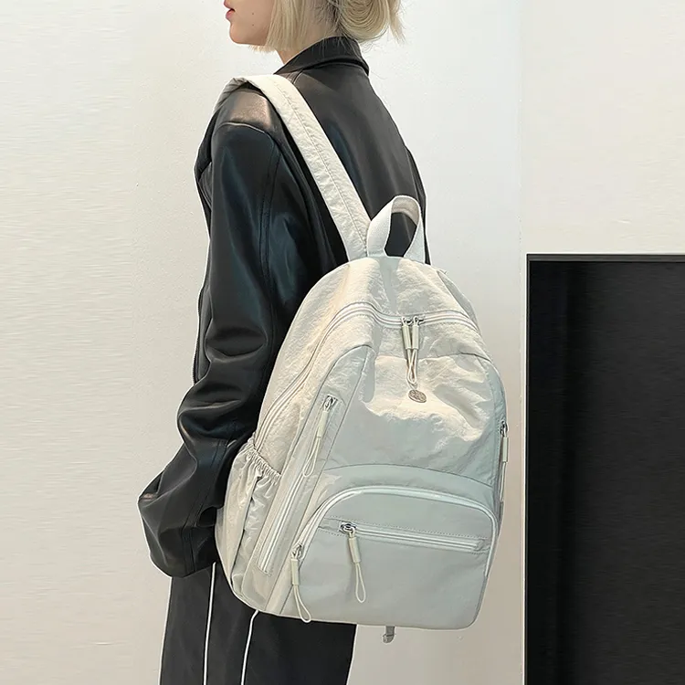 YOUR NAME Nylon Fabric Backpack Unisex Multicolor-10