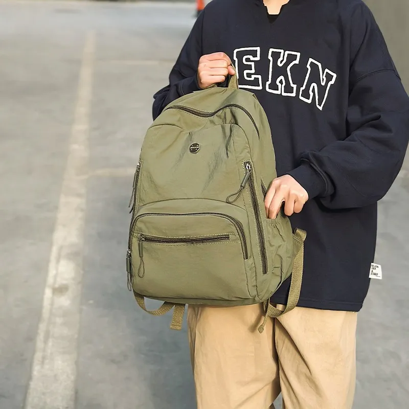 YOUR NAME Nylon Fabric Backpack Unisex Multicolor-26