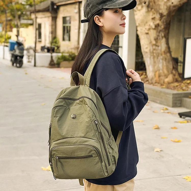 YOUR NAME Nylon Fabric Backpack Unisex Multicolor-28