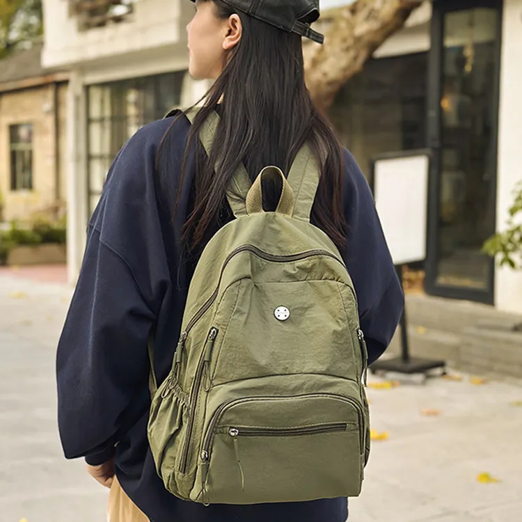 YOUR NAME Nylon Fabric Backpack Unisex Multicolor-29