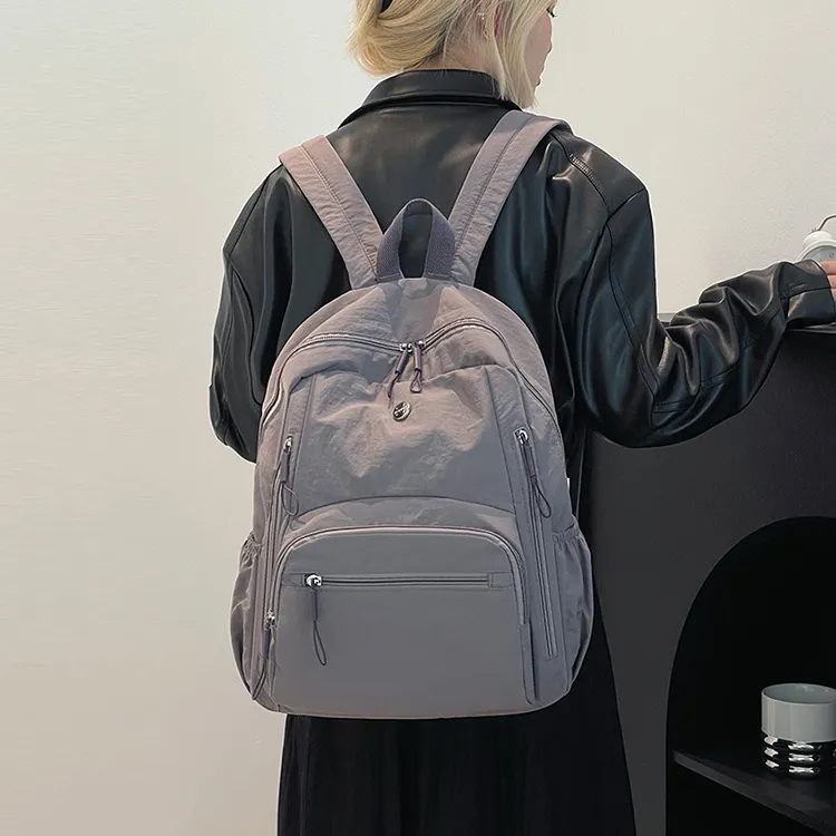 YOUR NAME Nylon Fabric Backpack Unisex Multicolor-16