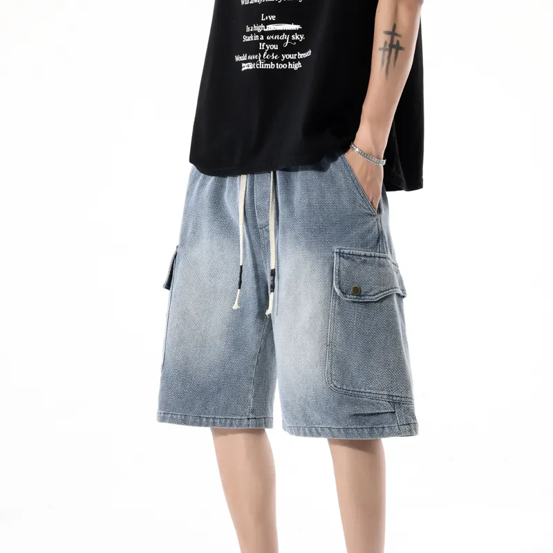LISENPOK Denim Shorts Men-9