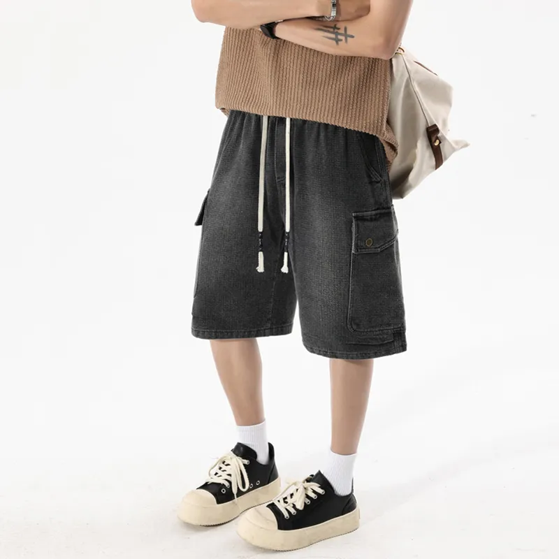 LISENPOK Denim Shorts Men-5