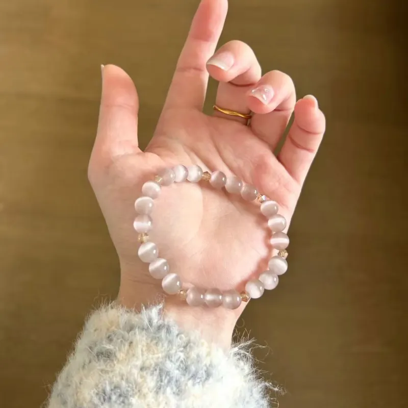 QIXIANG Glass Cat Eye Bracelets Women's-2