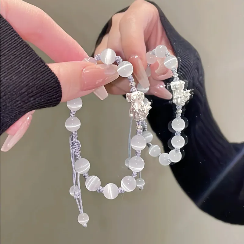 QIXIANG Glass Cat Eye Bracelets Unisex-2
