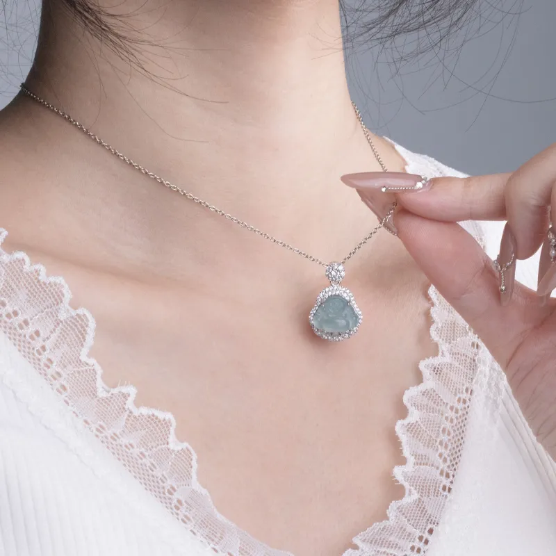 QIXIANG Ice Glutinous Necklaces Women's-1
