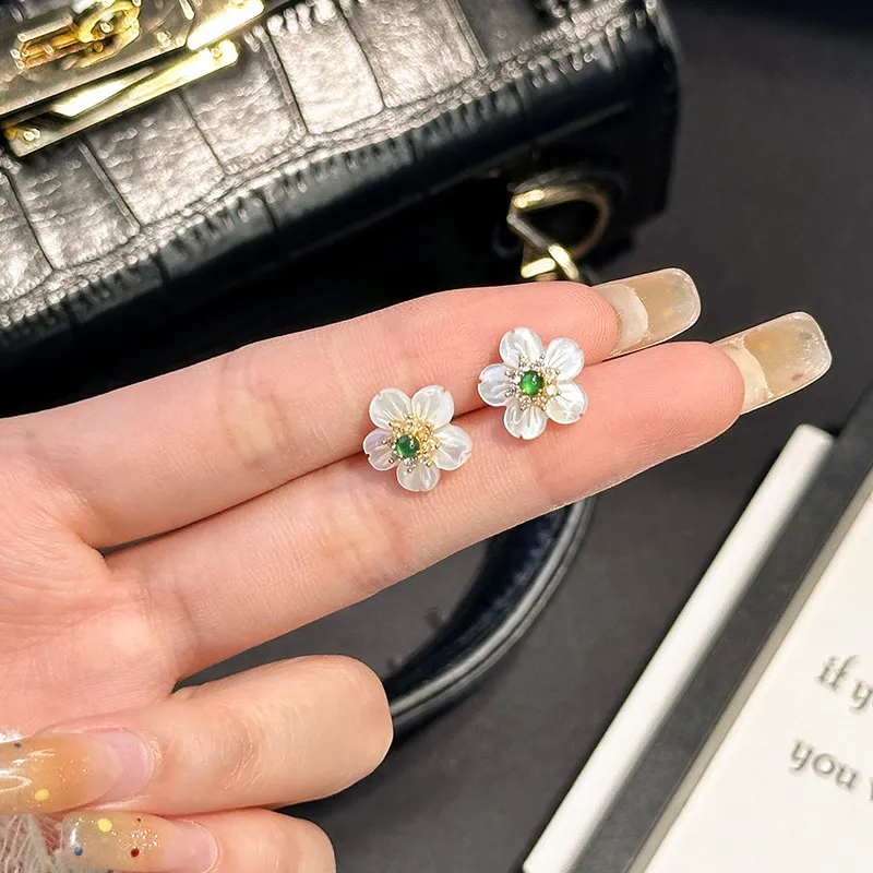 QIXIANG Ice Glutinous Stud Earrings Women's-2