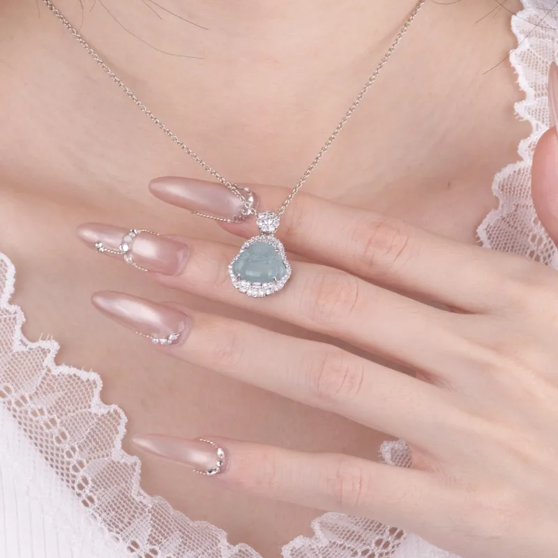 QIXIANG Ice Glutinous Necklaces Women's-3