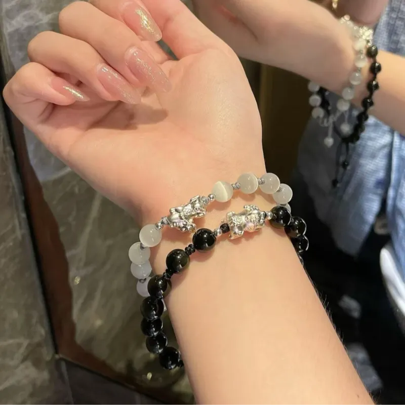 QIXIANG Glass Cat Eye Bracelets Unisex-5