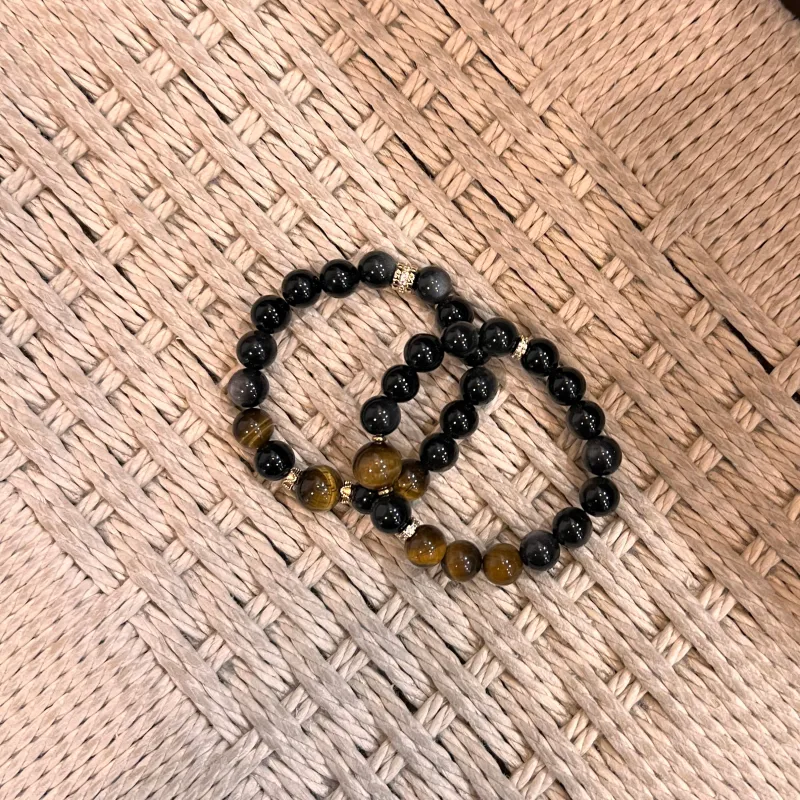 QIXIANG Obsidian Bracelets Unisex-8