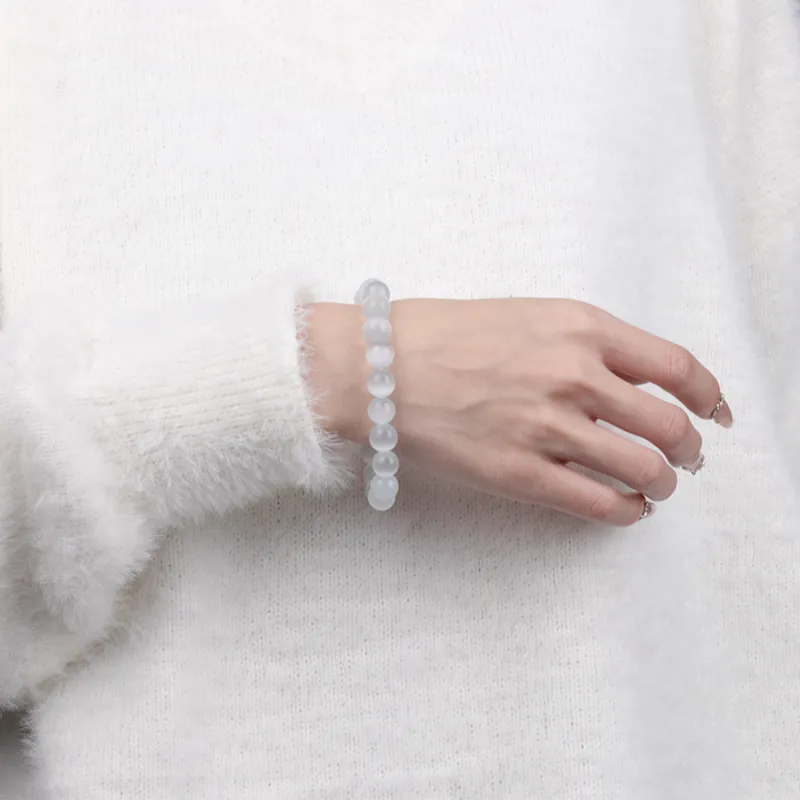 QIXIANG Glass Cat Eye Bracelets Women's-3
