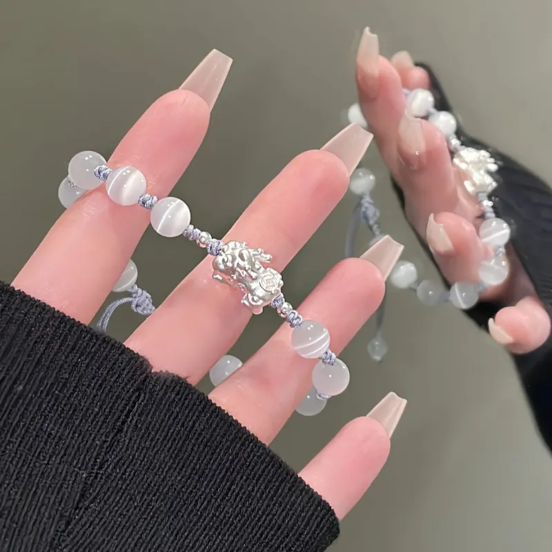 QIXIANG Glass Cat Eye Bracelets Unisex-3
