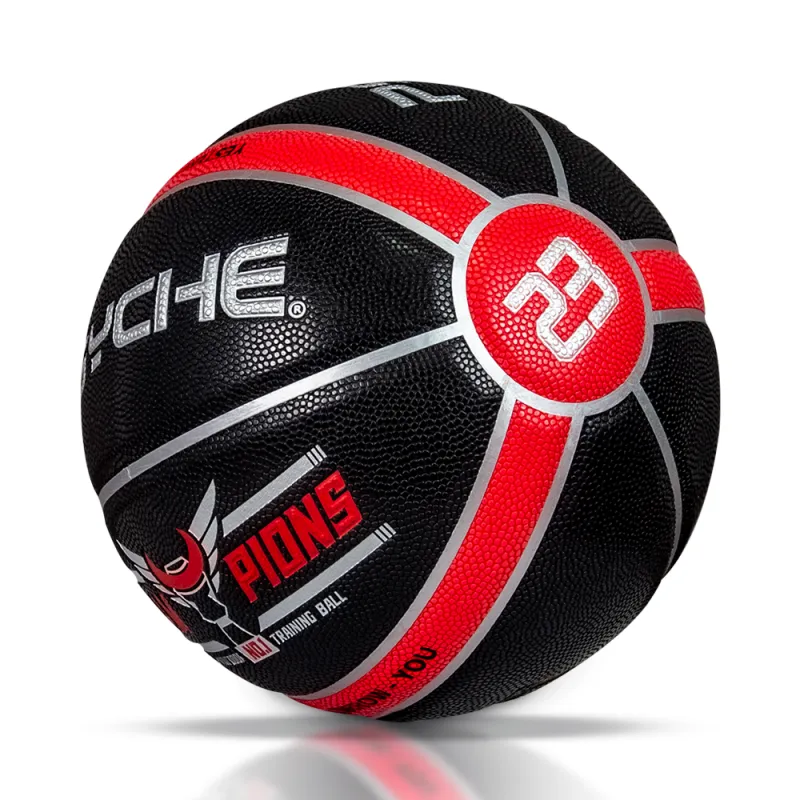 PSYCHE PU Basketball Red Black Size 7 Training Unisex-3