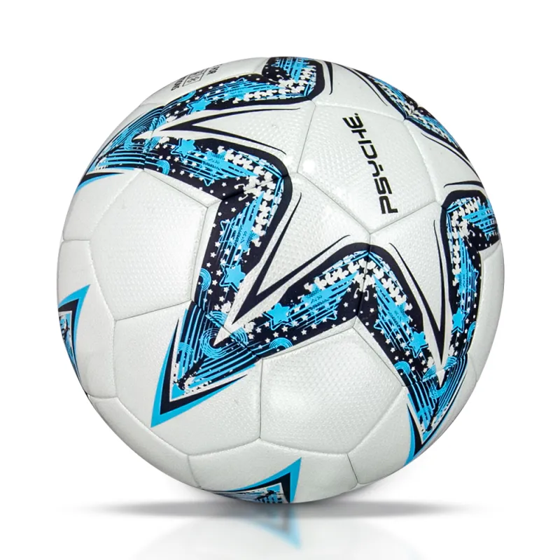 PSYCHE Size 5 Soccer PU Seamless Thermal bonding Unisex Azure Blue Marine-6