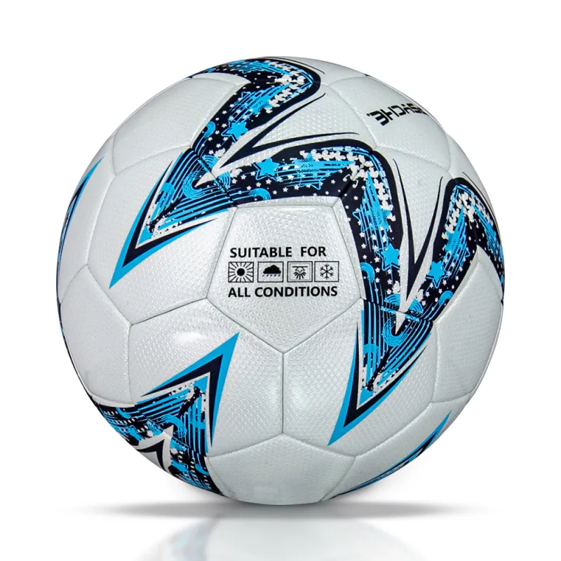 PSYCHE Size 5 Soccer PU Seamless Thermal bonding Unisex Azure Blue Marine-5