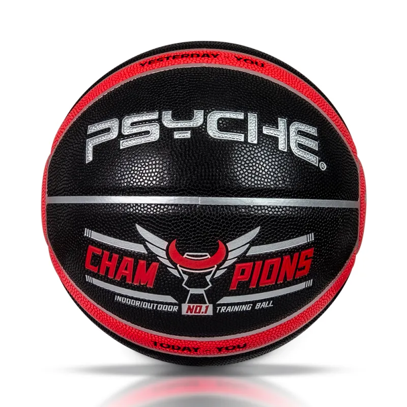 PSYCHE PU Basketball Red Black Size 7 Training Unisex-1
