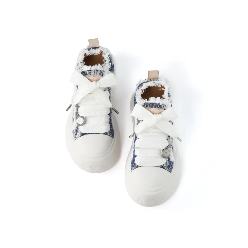 SOAP OPERA Basic Collection Canvas Shoes Unisex Low Top Blue/White-4