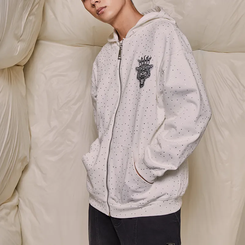 TCH Jackets Unisex White With Silver Logo-4
