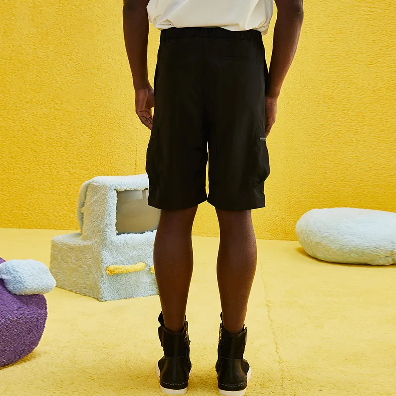 TCH Casual Shorts Unisex Black With Silver Logo-3