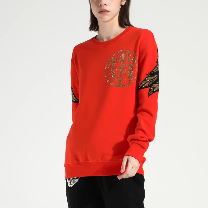 TCH Sweatshirts Unisex Orange Red-5