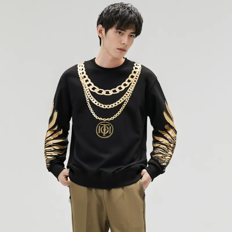 TCH Sweatshirts Unisex Black Base Gold Logo-3