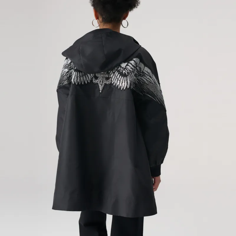 TCH SS24 Trench Coat Unisex Black-3