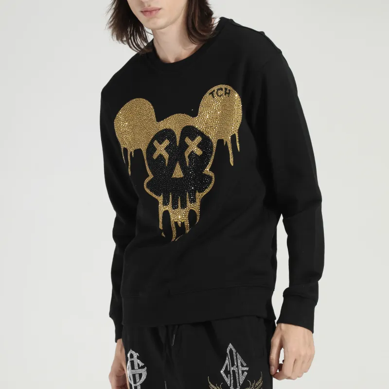 TCH Sweatshirt Unisex Black Base Gold Logo-2