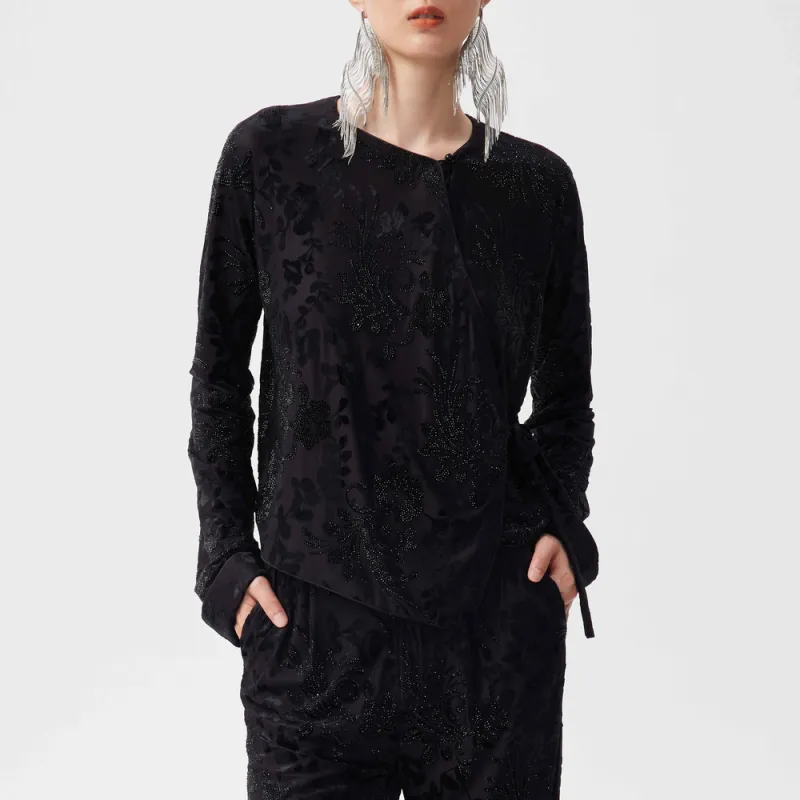 TCH T Shirt Women's Black With Black Logo-6
