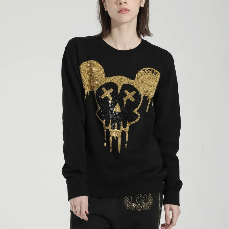 TCH Sweatshirt Unisex Black Base Gold Logo-4