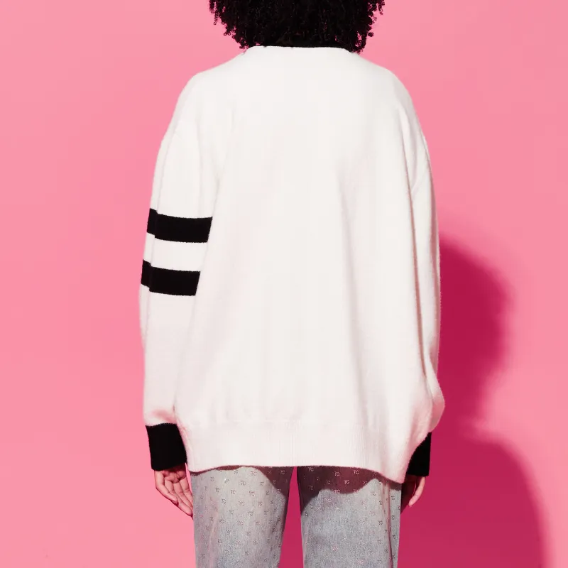 TCH FW23 Knit Cardigans Unisex White-5