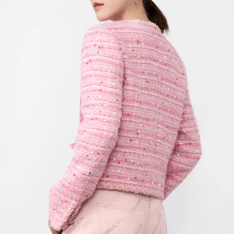 TCH Cropped Coats Women's Pink-3
